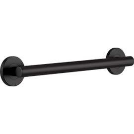 Delta Contemporary (1-Pack) 18' Shower Grab Bar ADA Compliant Matte Black 450 lb Capacity Bathroom Safety Handle for Shower, Bathtub | Wall Mounted Balance Assist, Handicap Grip 41818-BL