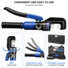 Solsop Hydraulic Crimping Tool 10 Ton with 9 Hex-Dies, 12–2/0