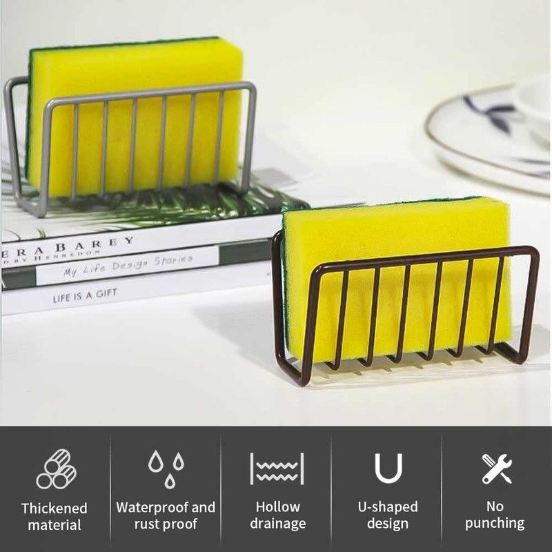 YYPDC Sponge Holder for Kitchen Sink;Suction Cup Sponge Rack Kitchen