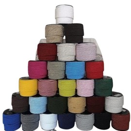 PIZZITALIANI LACES & RIBBONS SINCE 1953 Braided Cord Diameter 8 mm 20 m Roll Bordeaux 248