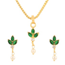 Efulgenz Indian Cubic Zirconia CZ Crystal Faux Pearl Pendant Chain Necklace Jewelry for Women, not known