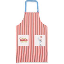 Chef Works Apron, Dr. Seuss Baking Challenge, The Cat in the Hat, Red & White with Blue Straps, Adult