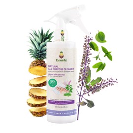 Fuwa3e Pineapple Enzyme Natural All Purpose Cleaner Spray Serene Holy Basil & Peppermint - 16.9oz 1 Pack - Non Toxic Multi Surface 99% Plant Based Cleaner from Discarded Pineapple Peels