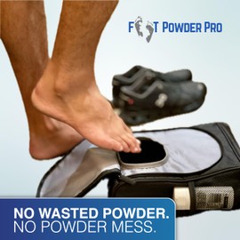 Foot Powder Case - No Mess, No Waste, Simply Slip Your Foot In, Tap and Go, No Smelly Feet, Stay Hygienic Without Any Mess