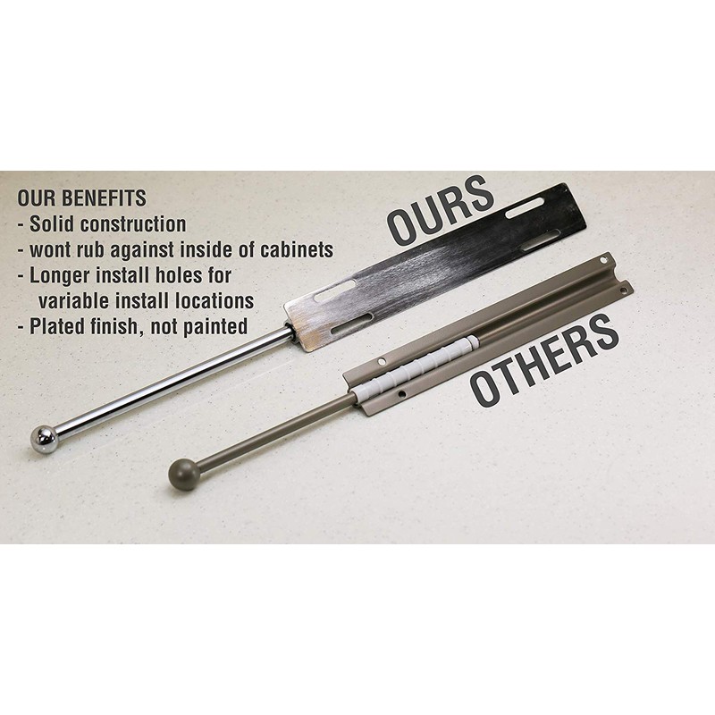 12" Valet Rod Standard for Closet Satin Brass SB Metal