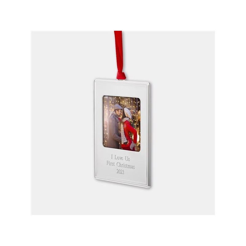 THINGS REMEMEBRED Silver Picture Frame Ornament (Free Customization)