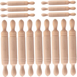 Zerodeko 30pcs Mini Wood Rolling Pin Miniature Rolling Pin Wooden Rolling Pin Miniature Dough Rolling Pin Miniature Wood Rolling Pin Miniature Accessory Miniature Decor Miniature Toy