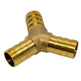 Lumonic I Y-Hose Connector I for 13 mm (1/2 inch) Hose I Made of Brass I Y Connector I Y-Piece I with Mandrel Profile I Compressed Air & Water I for Workshops, Businesses and DIY Enthusiasts