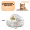 Cat Bed Round Soft Plush Burrowing Cave Hooded Cat Bed