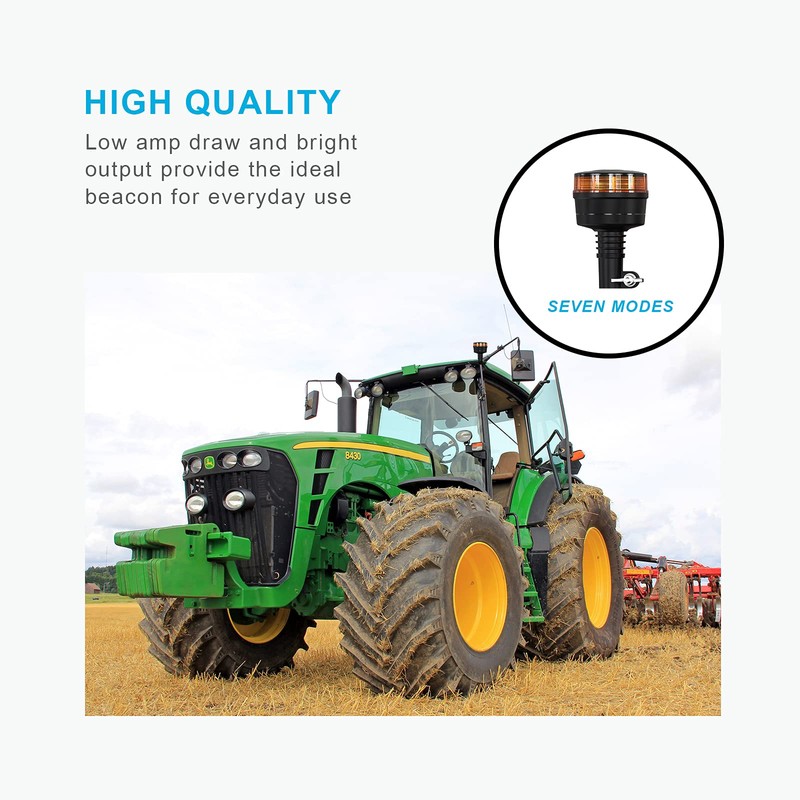 Agrieyes Amber Beacon LED Emergency Strobe Lights - 3.6Inch Pole