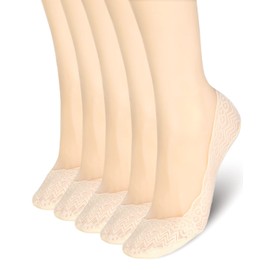 Panda Bros Women's Lace No Show Socks Low Cut Non Slip, Invisible with Flats, Pumps, Boat Liner Socks