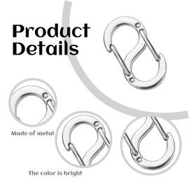 Necklace Clasp,6 Pcs Necklace Shortener Double Opening Lobster Clasps Stainless Steel Chain Bracelet Connectors Necklace Clasps Replacement Necklace Clip for DIY Jewelry Making and Repair(Silver)