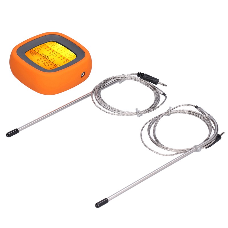 Barbecue Oven Thermometer Dual Probe Electronic Digital Display Touch Button