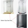 Frameless Shower Door Bottom Seal with Drip Rail 3/8" Thick