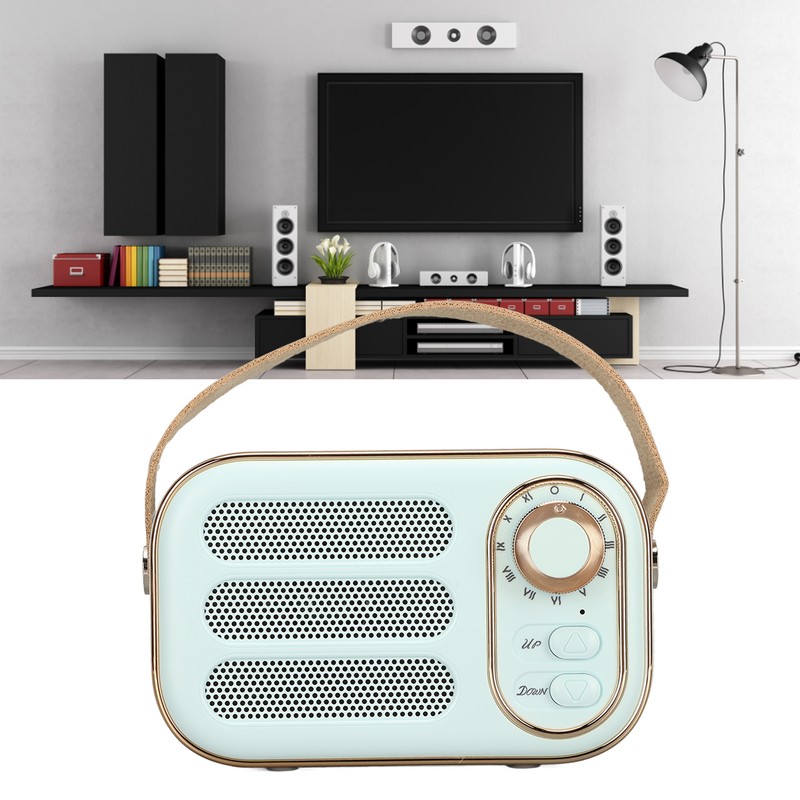 Bluetooth Speaker Stereo HiFi Sound USB Charging Retro Portable Wireless