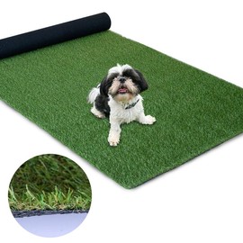 Petgrow Artificial Turf Synthetic Grass 2 X 32 Feet,Fake Faux Grass Rug 0.8" Pile Height Fake Lawn Indoor Outdoor Realistic Turf,4-Tone/Soft, with Drainage Holes & Rubber Backing/Custom Size