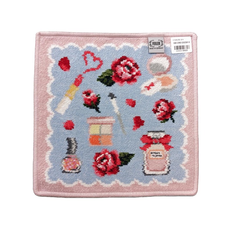 Faylor Eternal Heroine Handkerchief Towel, Pink, 9.8 x 9.8 inches