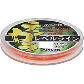 Sunline Fluorocarbon Line, Buttobi Tenkara Level, 98.4 ft (30 m), No. 3.5, Orange