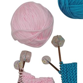 Knitting Thread Stopper, Needle core Device. Knitting Needle Stop Protector, Knitting Accessories and Supplies, Knitting Entry-Level Set (4PCs)