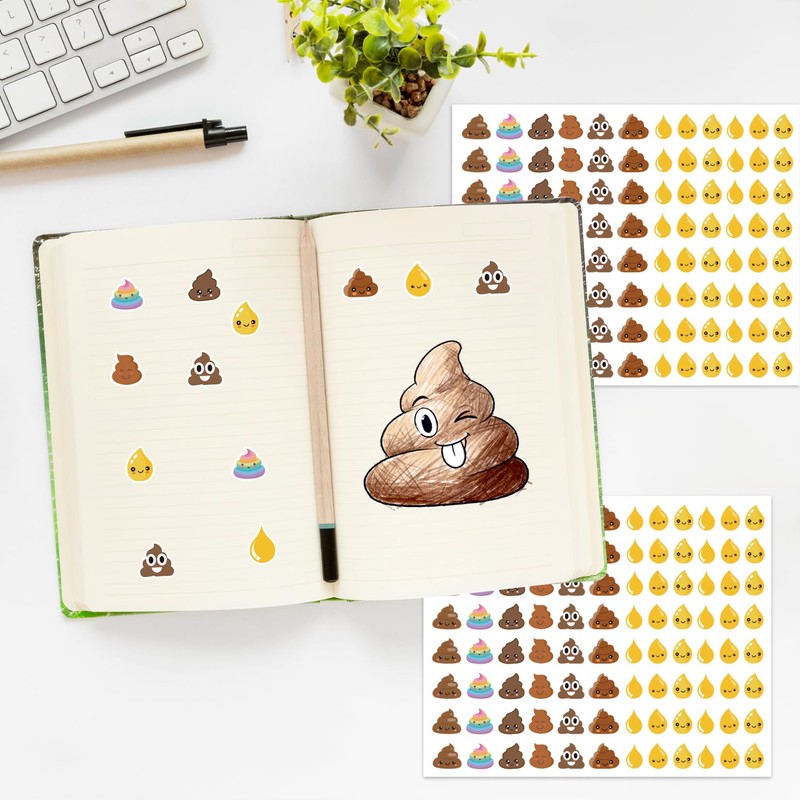 1150 Pieces Poop Pee Stickers for Potty Training, Poop Pee