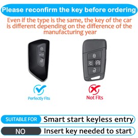 Bqepe for Volkswagen Key Fob Cover Keychain Fit for,2020 2021 VW ID3 ID4 MK8 Golf GTI Skoda Octavia,Smart Key Shell Case (Black)