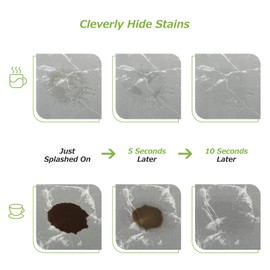 Coffee Bar Mat Dish Drying Mat - 16x24, PU Surface & Rubber Backed, Kitchen Countertop Protector, Quick Absorbent, Heat Resistant - Gray and White Marble