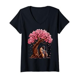 Womens Gorilla Samurai Japanese Warrior Culture Art Ukiyo-e V-Neck T-Shirt