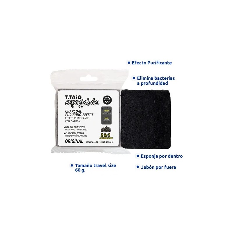 Mini Esponjabón 2 En 1. Cuerpo, Rostro, Limpieza, Baño Ttaio