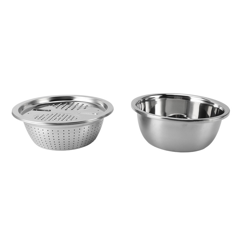 3 In 1 Colander Strainer Set Stainless Steel Rice Washing