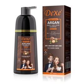 Instant Medium Brown Hair Shampoo 420ml - Semi-Permanent Brown Hair Dye shampoo for Natural Hair, Lasts 30 Days, Fast Acting Formula for Men & Women (Medium Brown)