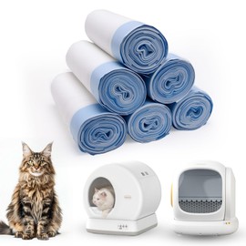 120 Count Self-Cleaning Cat Litter Box Liners Bag, Compatible with MeoWant-SCO1 and MeoWant-SCO2, Thick Heavy Duty Drawstring Replacement Cat Litter Box Liners-18"x 12.6"