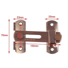 Tiberham Stainless Steel Flip Latch Heavy Duty Sliding Door Latch Security Lock for Door Window Cabinet Pet Cage Mounting Hardware 100x70mm (Bronze)