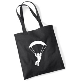Huuraa Jute Bag Paragliding Gift 10 Litres Black Cotton Paragliding Present