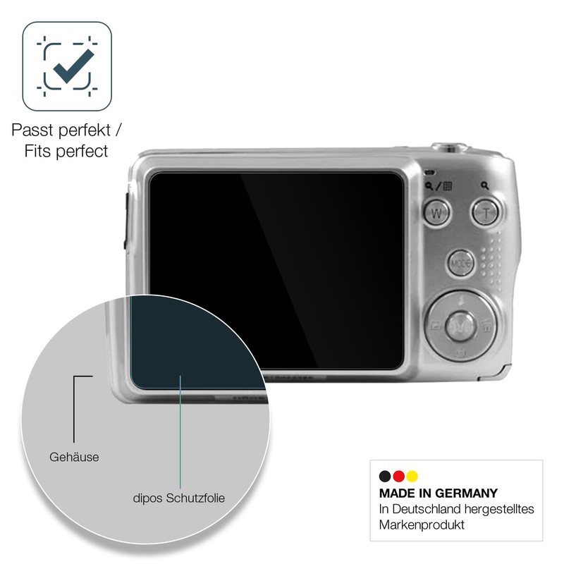dipos I 2x Screen Protectors 9H Clear Compatible with Agfa
