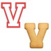 Mighty Gadget 3 inches Varsity Letters Cookie Cutters (V)