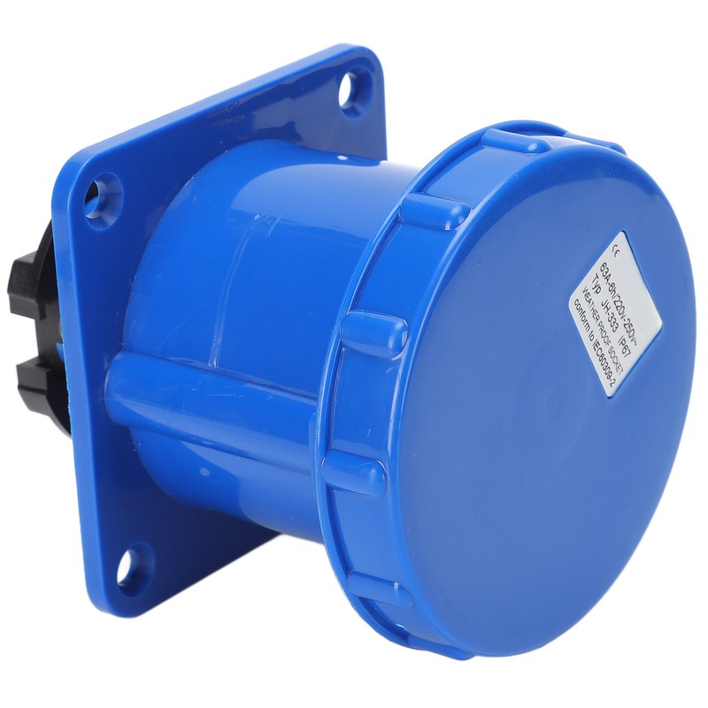 Waterproof Industrial Plug IP67 Compact Insulation 3 Cores Rubber Sealing