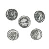 Ancient Roman Coins from the Gaius Julius Caesar Period Silver-Plated