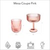 Abode Homewares Mesa Premium Acrylic Drinkware Indoor/Outdoor, Coupe, Pink, 14oz,