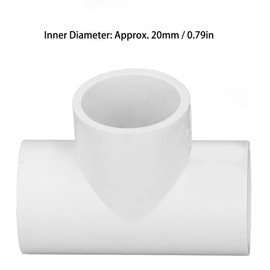 3-Way Pipe Fittings, Pack of 12 PVC Angle Pipe Connector Fittings, T-Shaped 90 Degree 20 mm Inner Diameter Pipe Fitting, Right Angle Pipe Connector for Connection