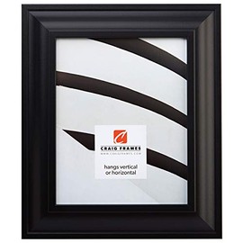 Craig Frames 21834700BK 4 by 10-Inch Picture Frame, Smooth Wrap Finish, 2-Inch Wide, Black