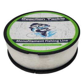 Reaction Tackle Monofilament Fishing Line- Strong and Abrasion-Resistant Nylon Mono Fishing Line, Freshwater and Saltwater Fishing Line Clear 80/200