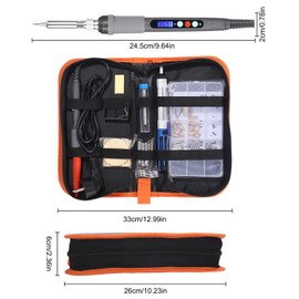 Pyrography Soldering Iron Set, 60 W Adjustable Temperature 200 - 450 °C, 2-in-1 Soldering Iron Wood Burning Pen with Carry Bag, for Embossing, Wood, Leather Engraving, Sculpture Wood Pyrography