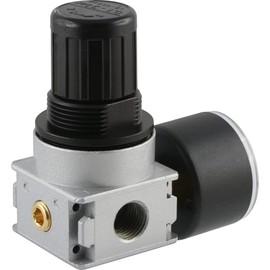 Fitting Parts Pressure Regulator Series 0 – Pre-Pressure Dependent – 600 l/min – Pressure Regulator Compressed Air (Thread Size: G 1/8 Inch – Pressure Control Range: 0.1-3 bar)