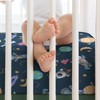Cartoon Outer Space Galaxy Ship Astronaut Baby Crib Sheets 52''x28''