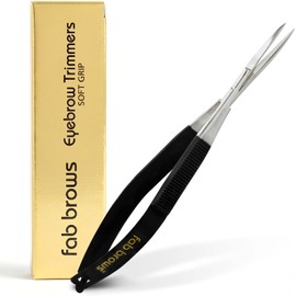 Cortadoras de cejas de agarre suave, tijeras de cejas para mujeres y hombres, precisas y afiladas, tijeras de belleza de punta de acero inoxidable, cuidado de las cejas