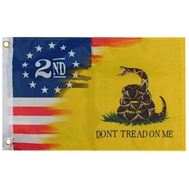 Betsy Ross 2nd Amendment Gadsden Live Don't Tread On Me Combination Friendship Premium Quality Fade Resistant 100D Woven Poly Nylon 12x18 12"x18" Boat Car Flag Banner Grommets
