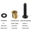 30-Set 1/4-20 Threaded Insert and Bolt for Wood, Furniture Screw