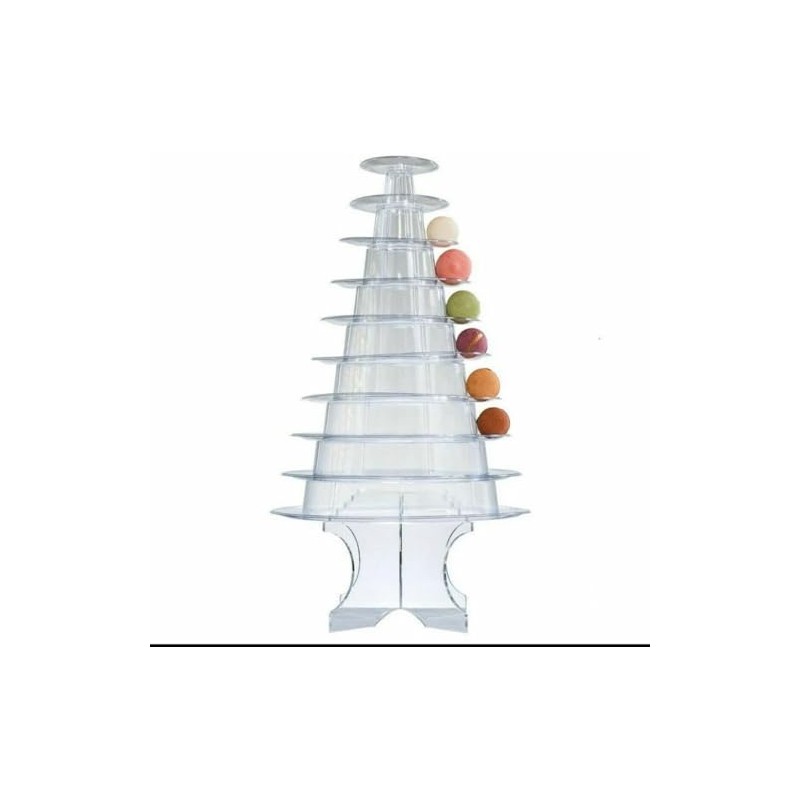 10 Tier Round Macaron Tower Macaron Stand to Hold 230