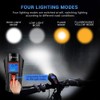 Bike Light Set,Bicycle Headlight with Horn andSpeedometer Odometer,USB Rechargeable Bicycle