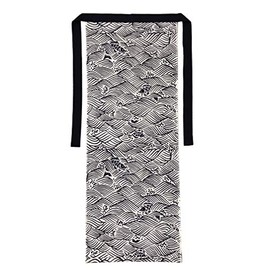 Edo-Ten Ecchu Loincloth (Fundoshi), Made in Japan, 100% Cotton, Tenugui Pattern, Stylish, Japanese Pattern, Men's, One Size Fits Most, Kabuki, Kumaki, Fire-extinguishing, Stylish, rough beach (navy